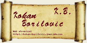 Kokan Borilović vizit kartica